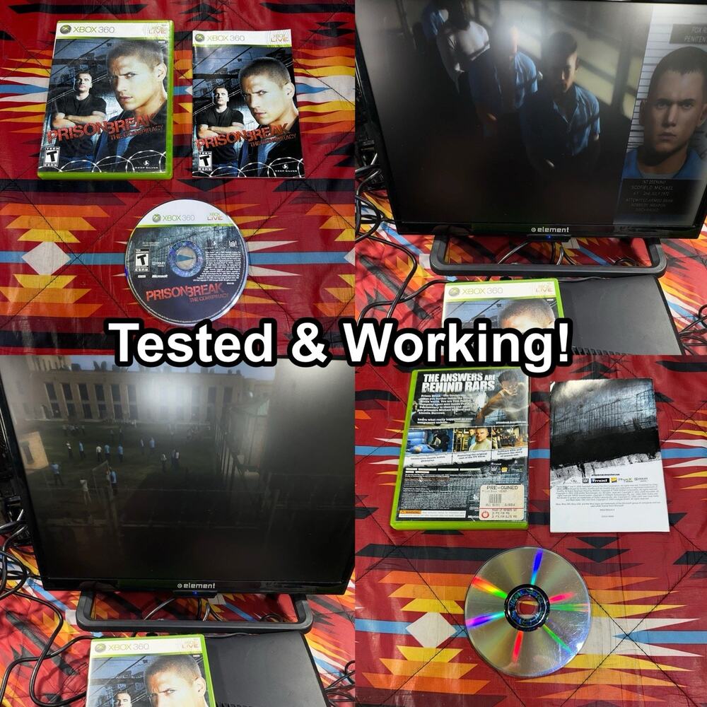 Prison Break: The Conspiracy (Microsoft Xbox 360, 2010) Tested & Working CIB